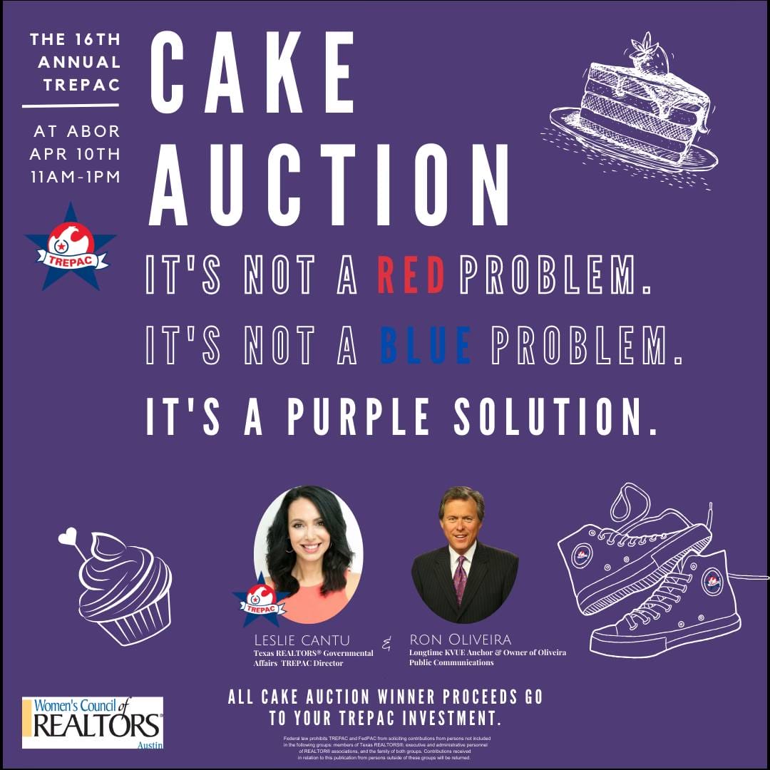 Join Us for a Sweet Cause: 16th Annual TREPAC Cake Auction